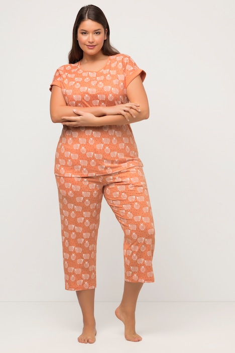 Pyjama-Shirt, Schafe, Rundhals, Halbarm, Biobaumwolle