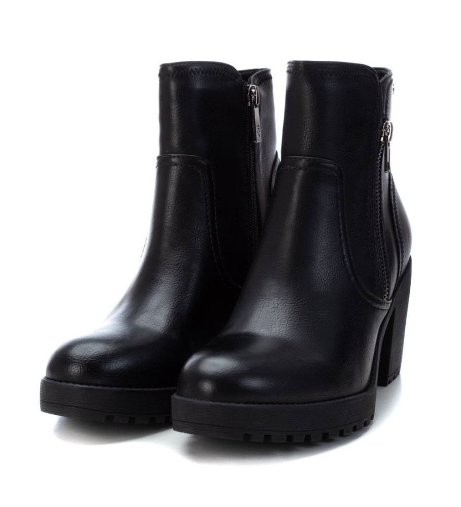 Botas de cano curto Xti 034363 pretas - Altura do salto: 8 cm -