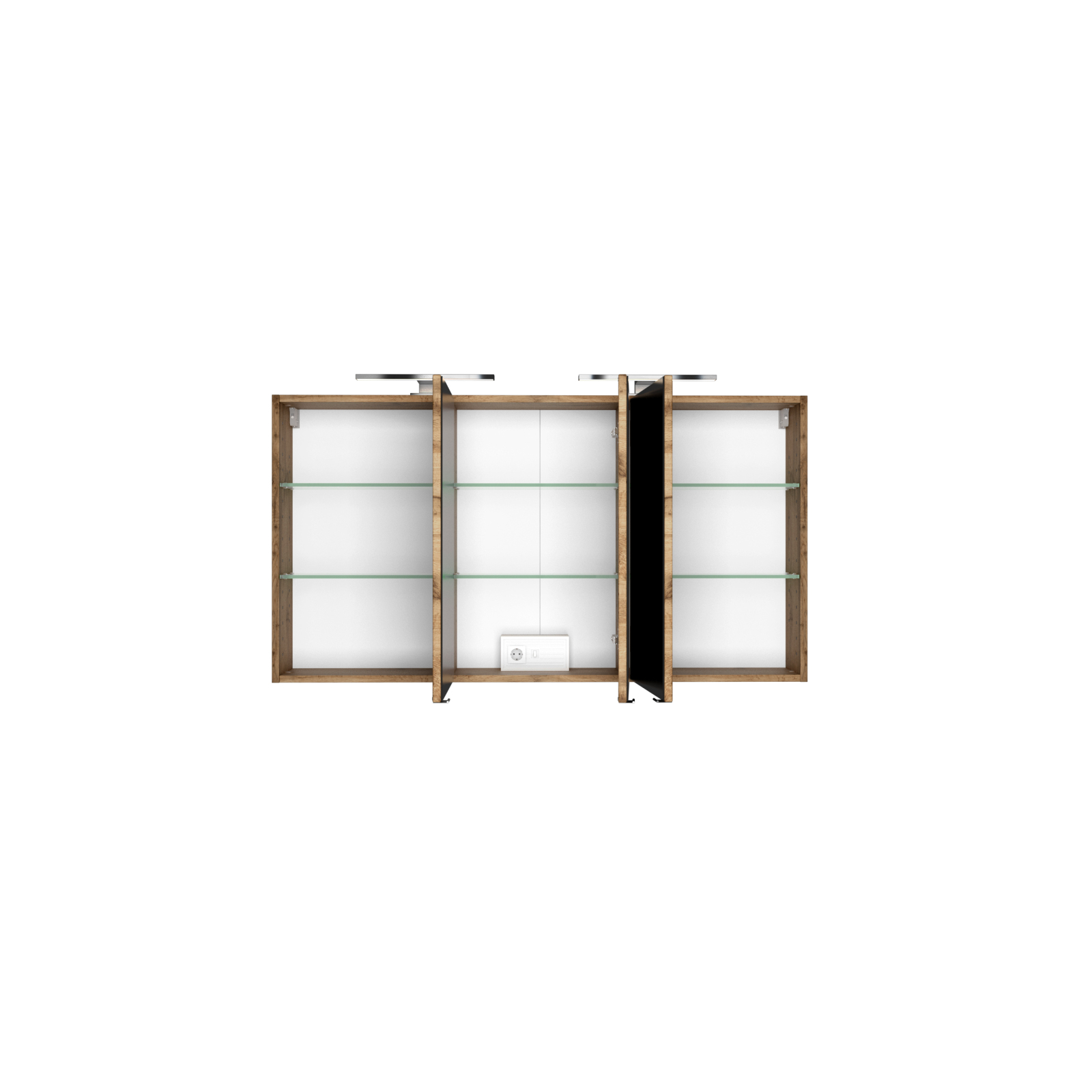2-teiliges Badmöbel-Set BAABE - Wotan Eiche - 120 cm