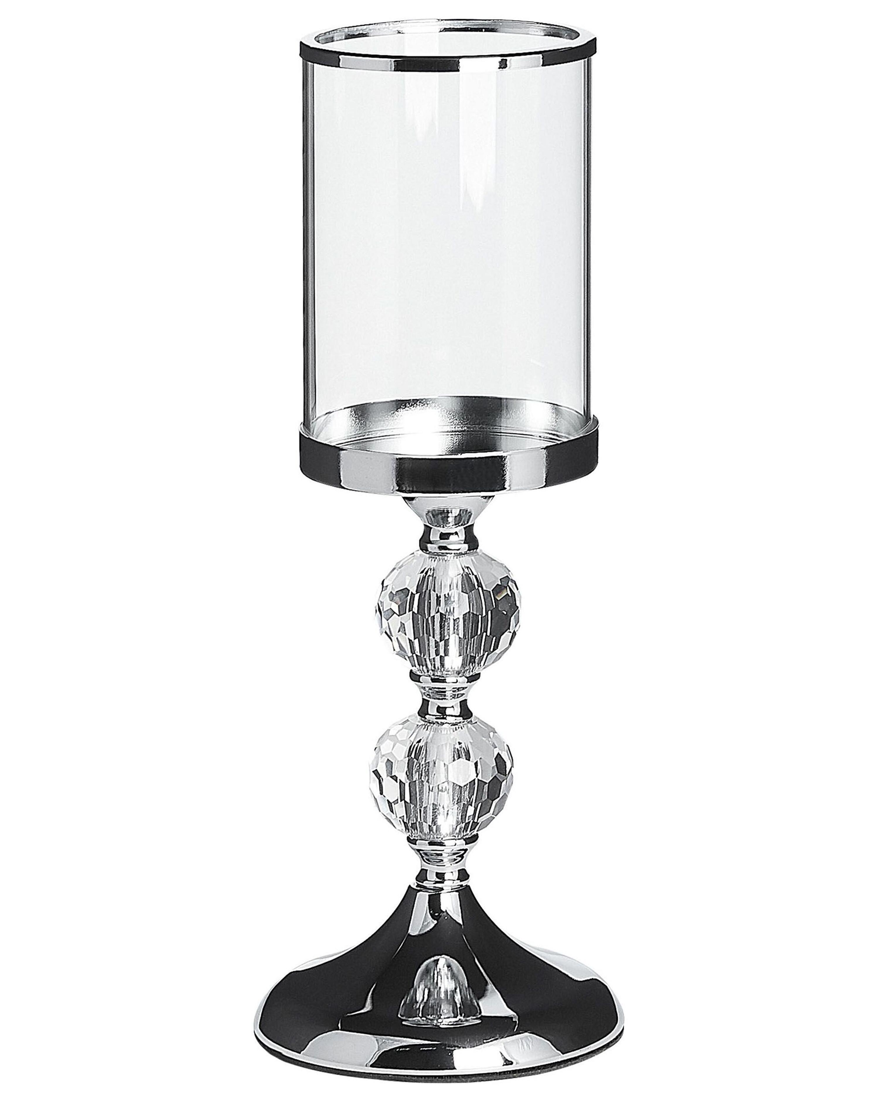 Kaarshouder COTUI Glas 36 cm Zilver