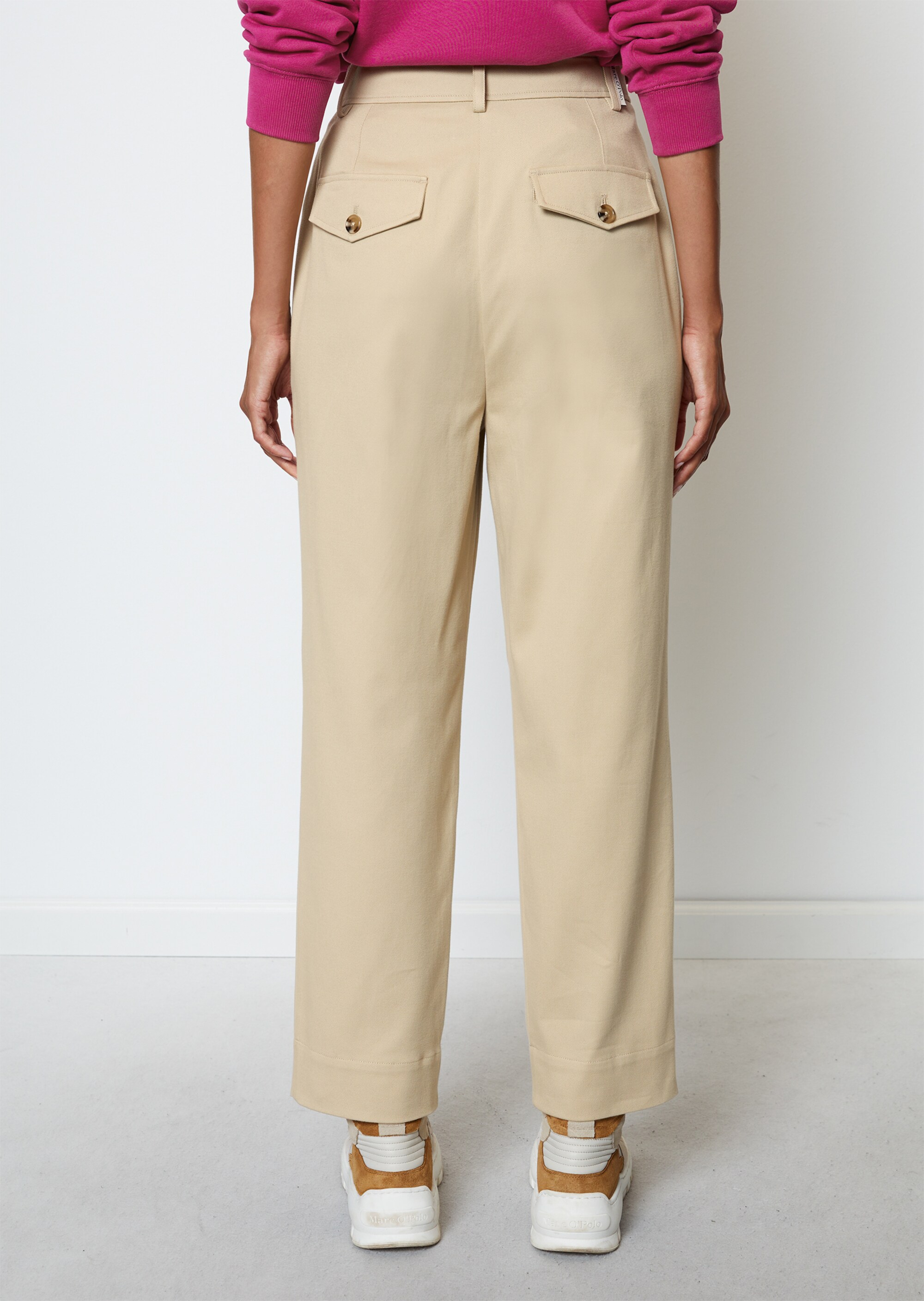 MO'P X CHEVIGNON High-Waist-Ballon-Hose loose aus stretchiger Twill-Qualität