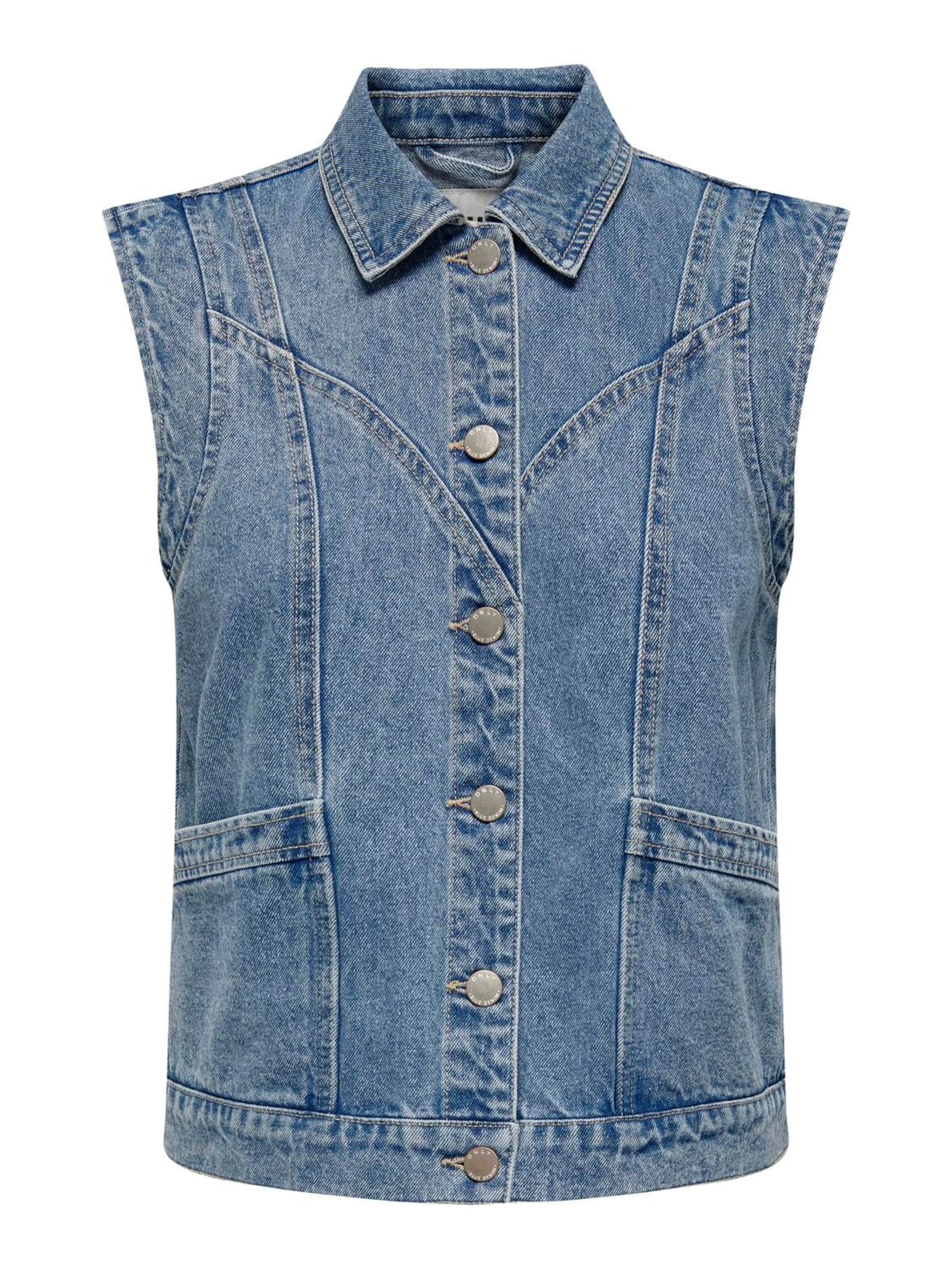 Only Dames gilet blauw