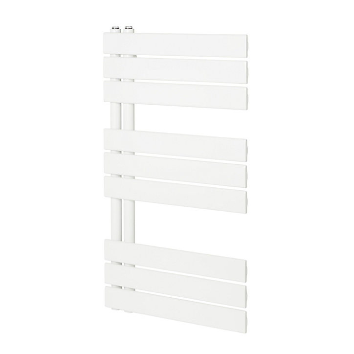 Sèche-serviettes eau chaude GoodHome Boxwood blanc 379W