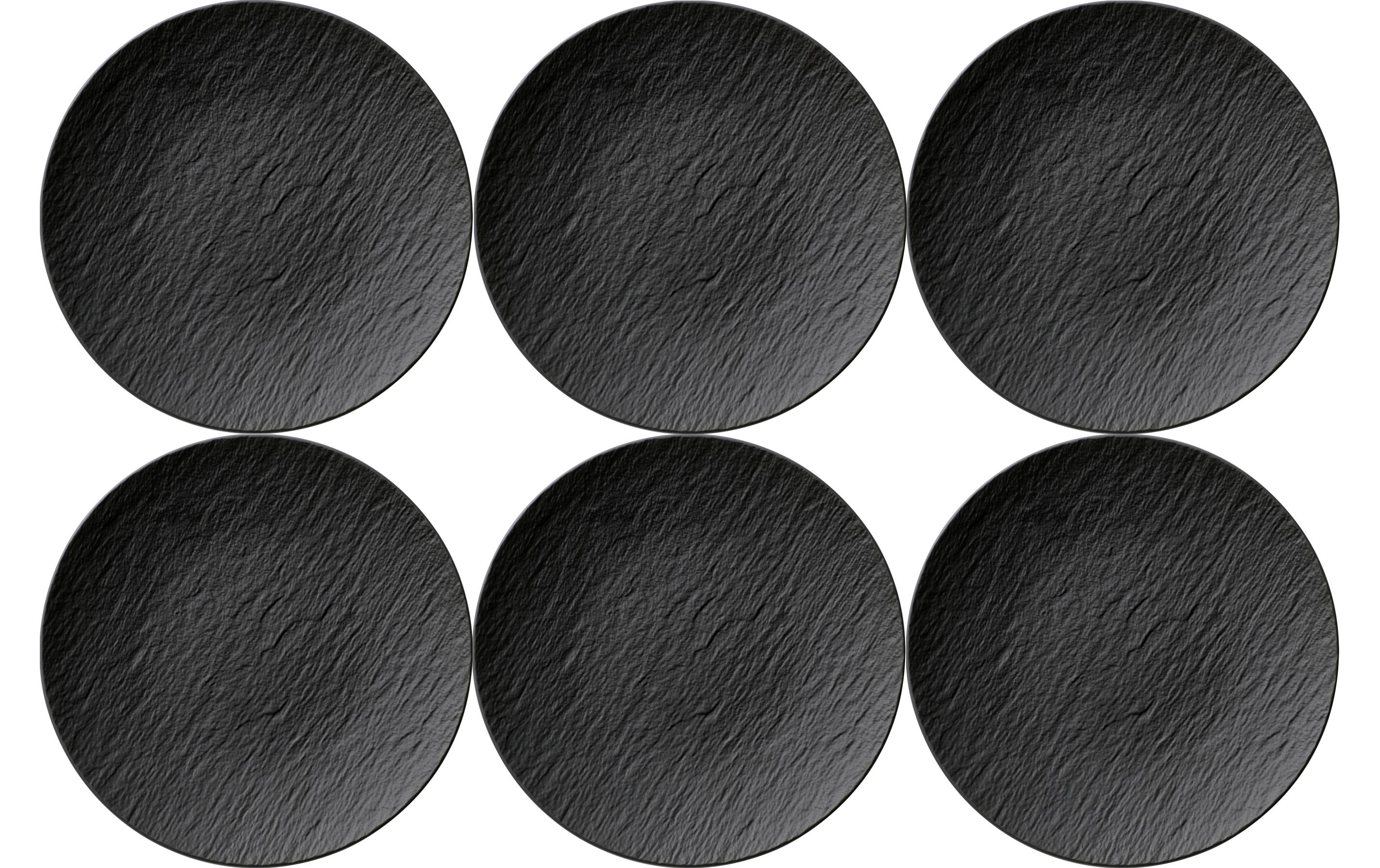 Speiseteller Manufacture Rock Ø 25 cm, 6 Stück, Schwarz<br>Teller Ø 25 cm