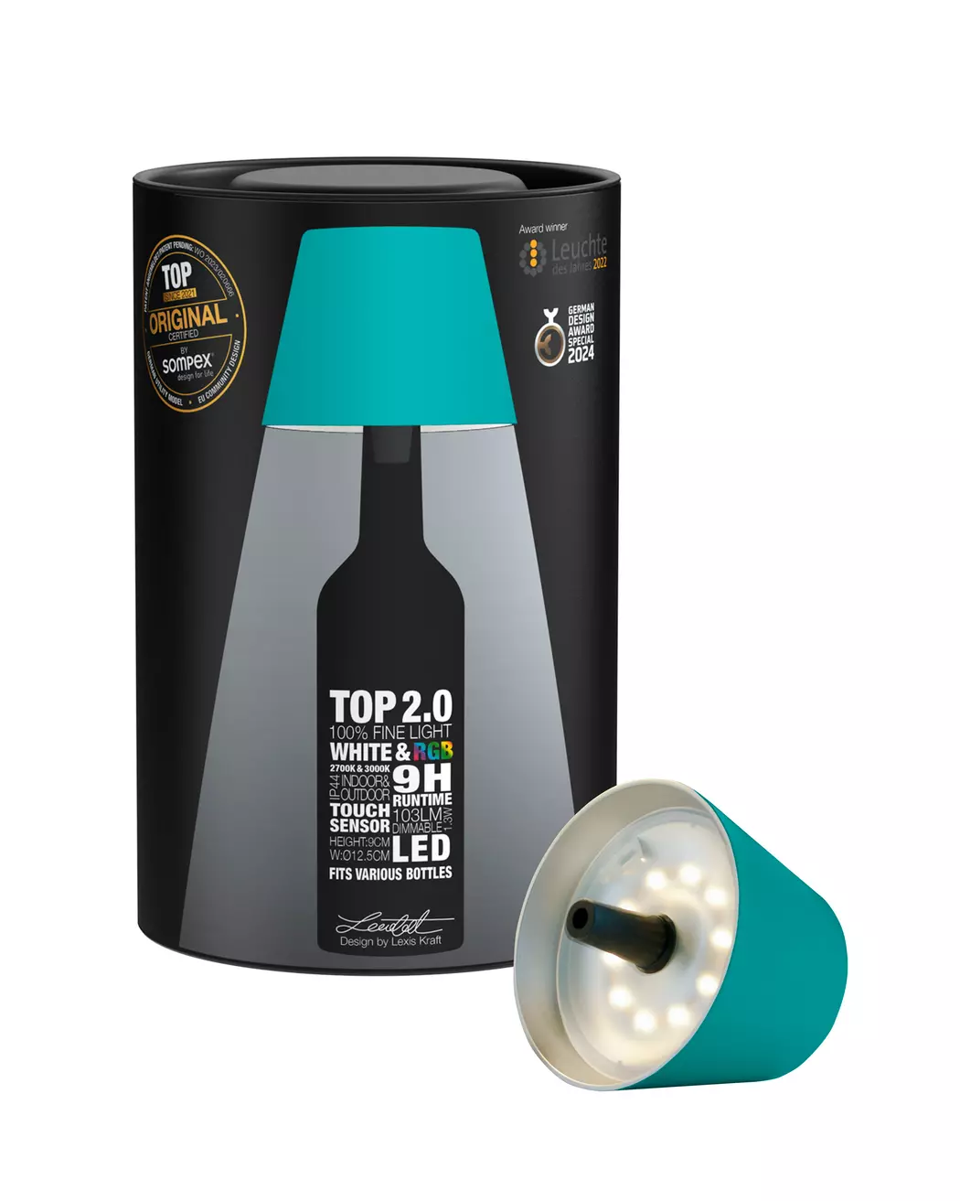 LED-Akku-Flaschenaufsatz Top 2.0