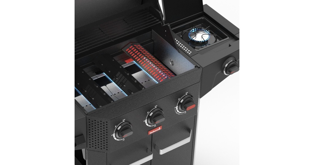 BarbecookLuca 312 gasbarbecue met kast en zijbrander  (Zwart)