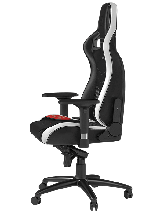 Noblechairs EPIC - Vrai cuir - Noir/Blanc/Rouge