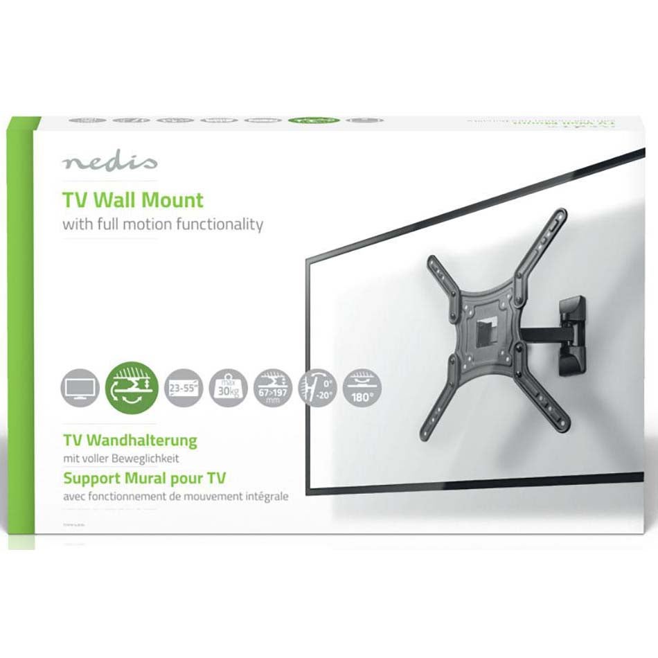 Nedis TVWM1430BK wandsteun voor flatscreen 23 tot 55” draai- kantelbaar 30kg