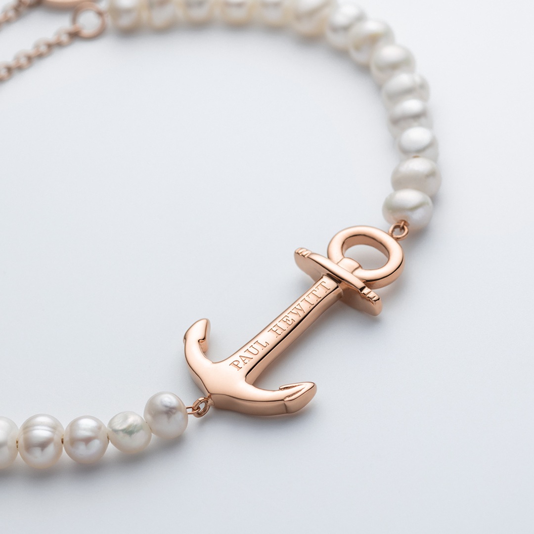 Paul Hewitt Armkette Anchor Beads Marinium Ocean Steel Rosé
