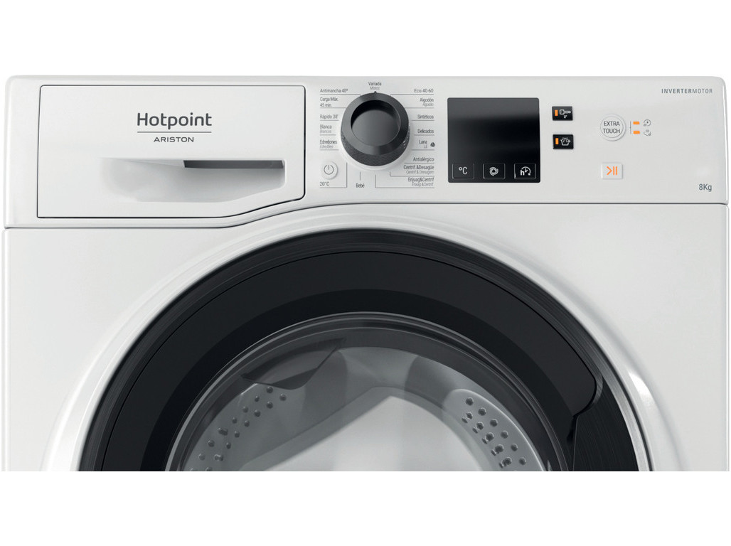 MÁQUINA DE LAVAR ROUPA HOTPOINT NWS 8469 WK SPT - BRANCO A 8KG