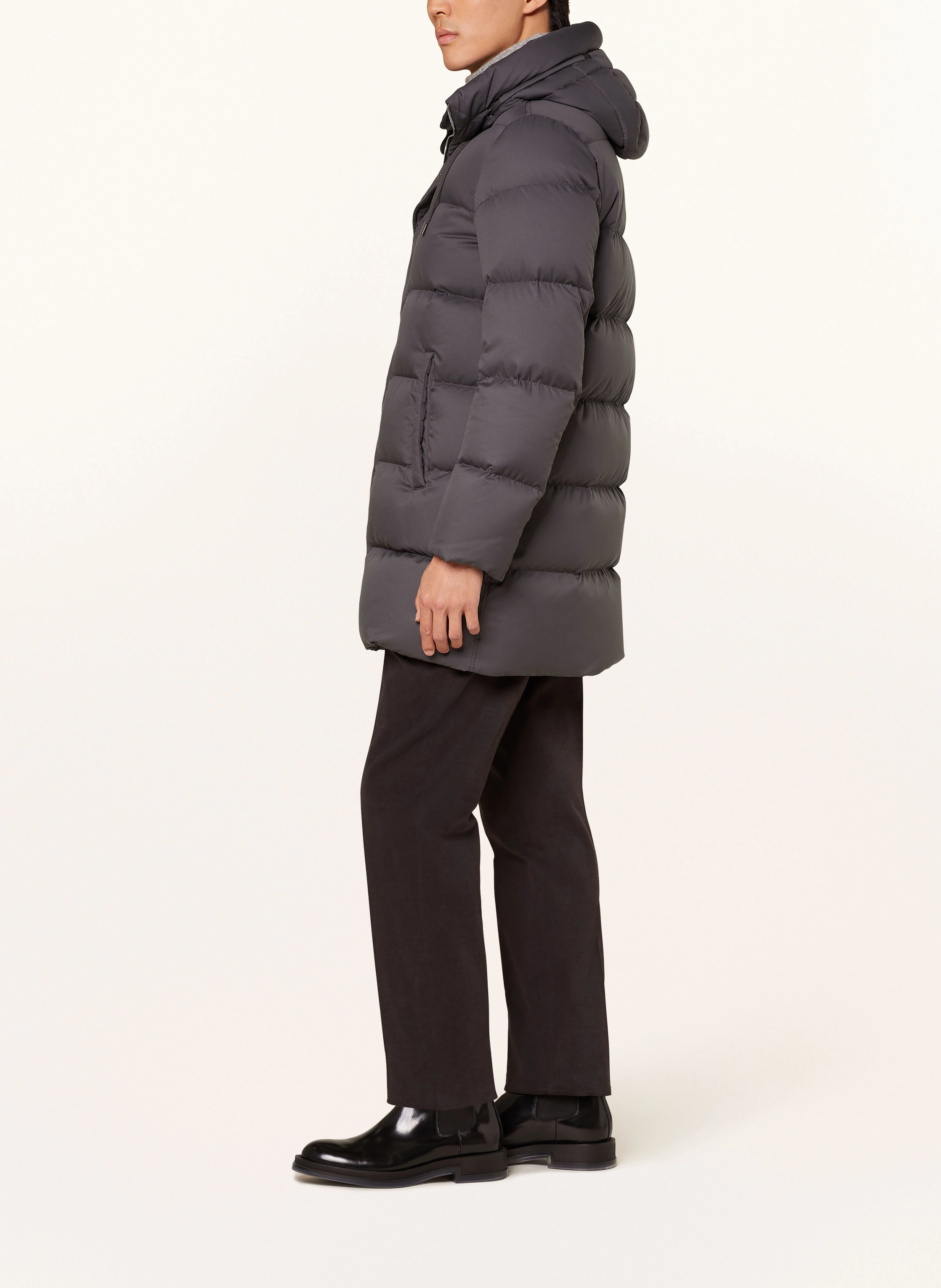 HERNO Daunenjacke mit abnehmbarem Kunstfell
