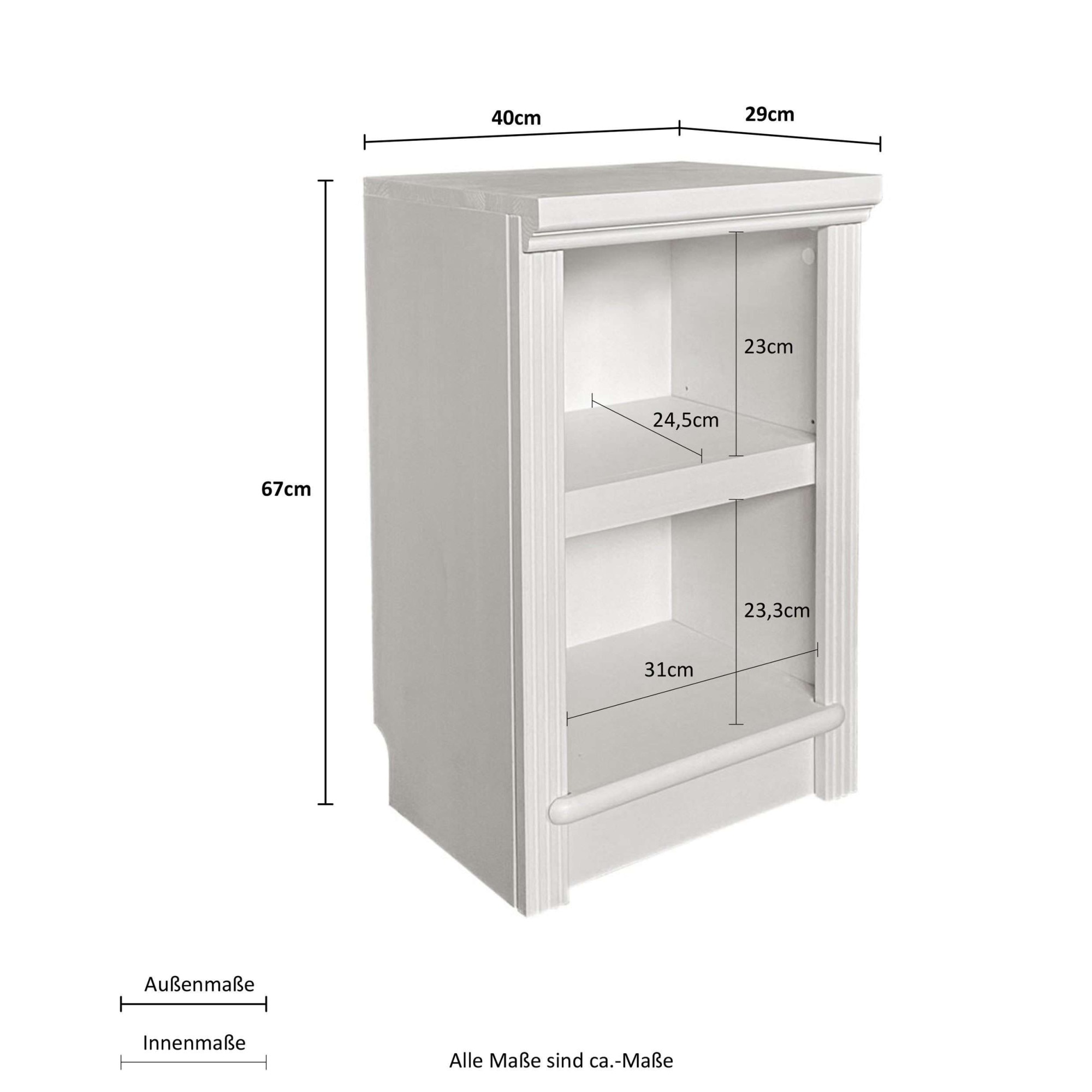 GOODproduct Standregal »Riga Bücherregal Regal Breite/Tiefe 40/29 cm« aus massiver Kiefer, FSC®-zertifiziert