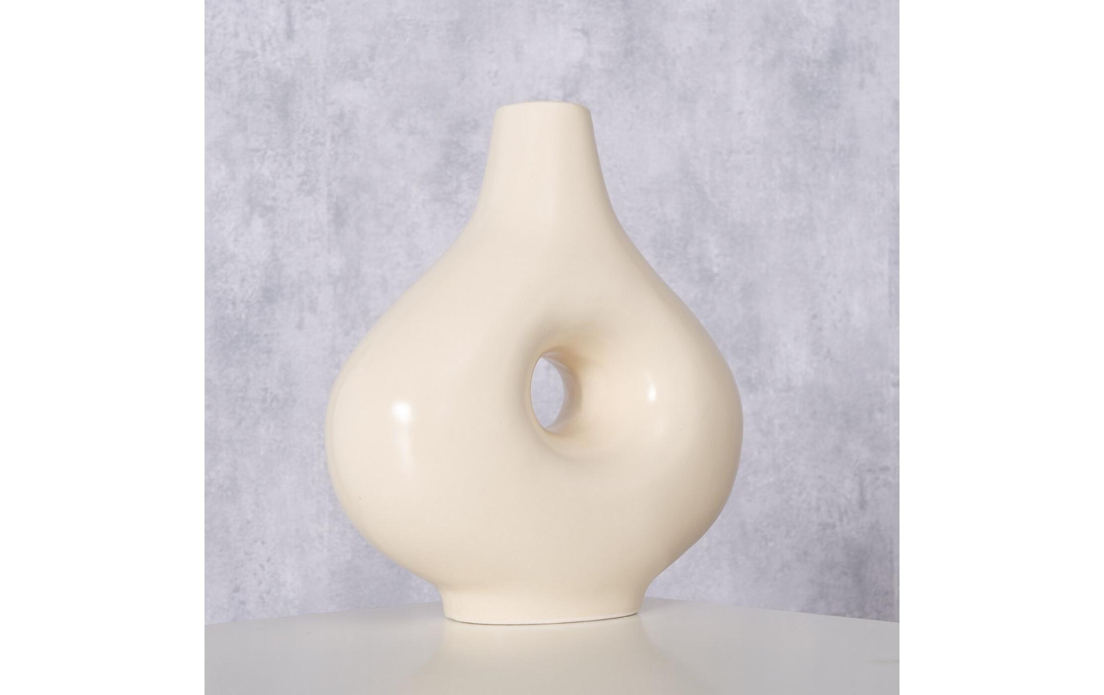 Vase Abela 21 cm, CrèmeHandgefertigte dekorative Vase