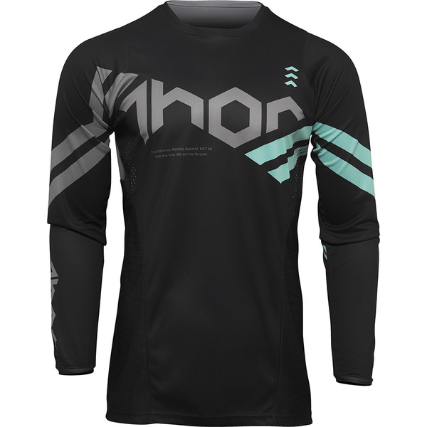 Thor Motocross - Maillot Pulse Cube Noir / Gris Clair / Mint