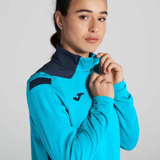 Moletom Joma Championship VI, turquesa fluorescente azul marinho
