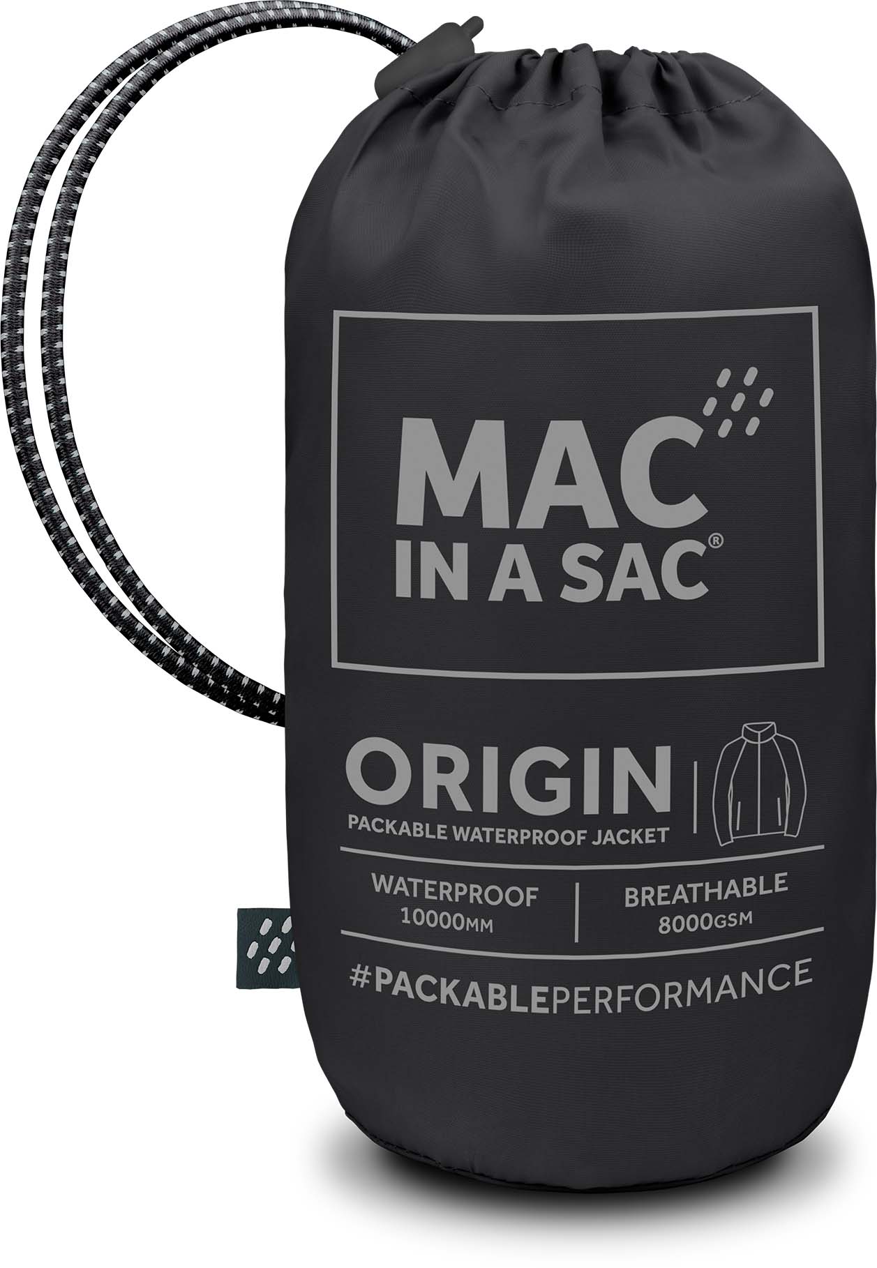 Mac in a Sac black unisex regenjas