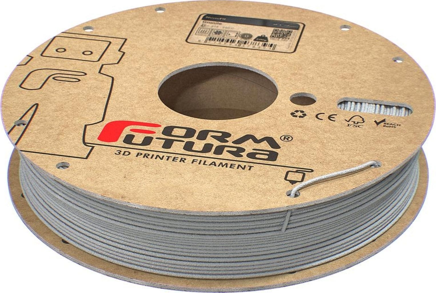 FormFutura  StoneFil™ Granite, 1,75 mm / 500 g    Steinfilament auf PLA Basis in Granit