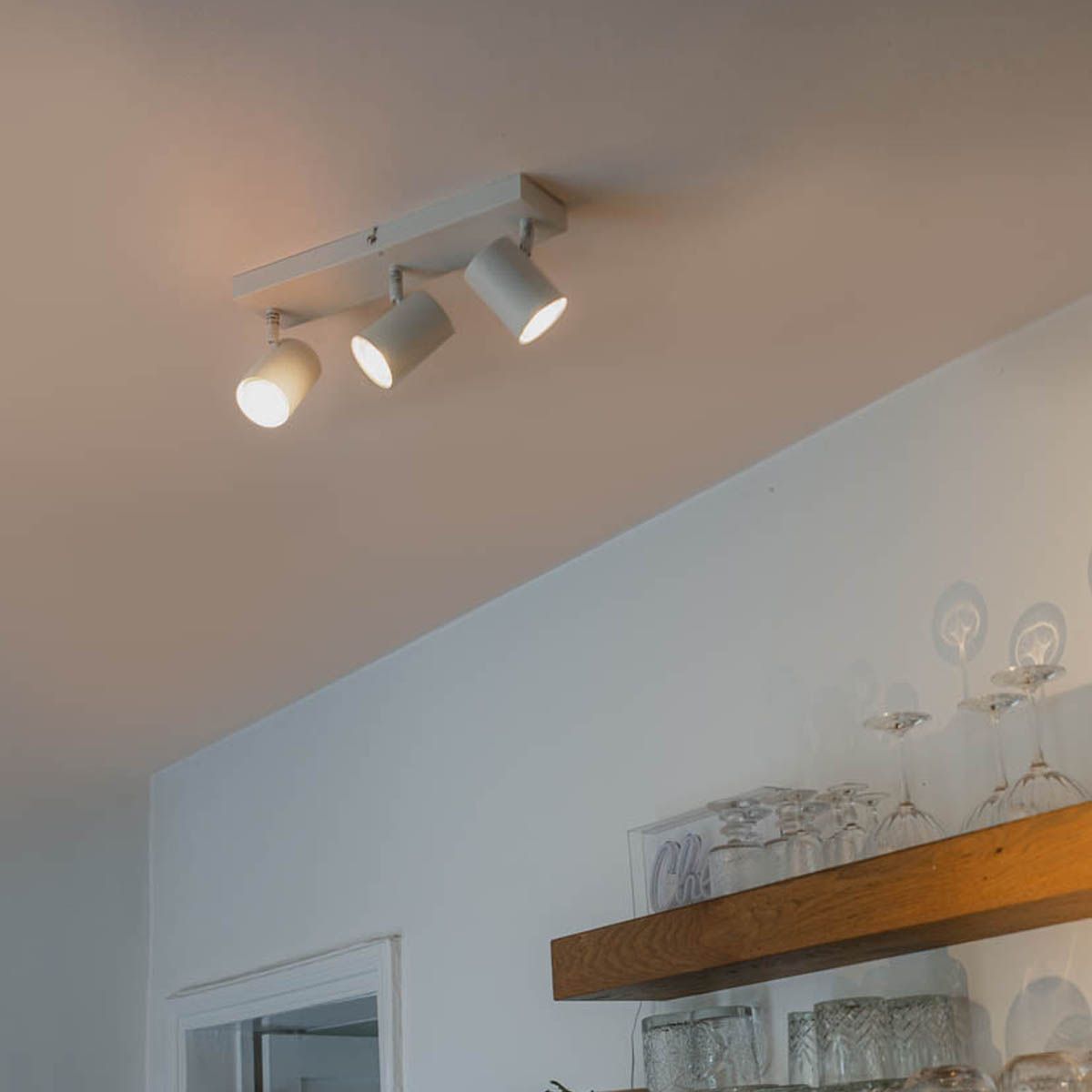 Moderne plafondlamp wit 3-lichts verstelbaar rechthoekig - Jeana