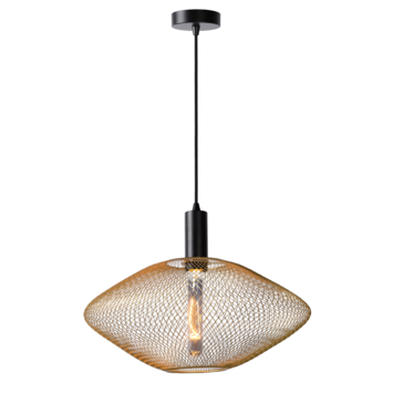 Lucide hanglamp Mesh mat goud Ø45 cm