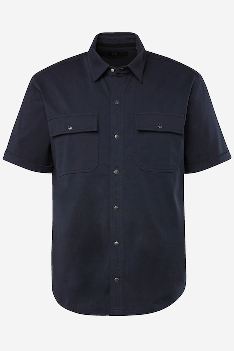 Jersey-Hemd, Halbarm, Kent-Kragen, Modern Fit