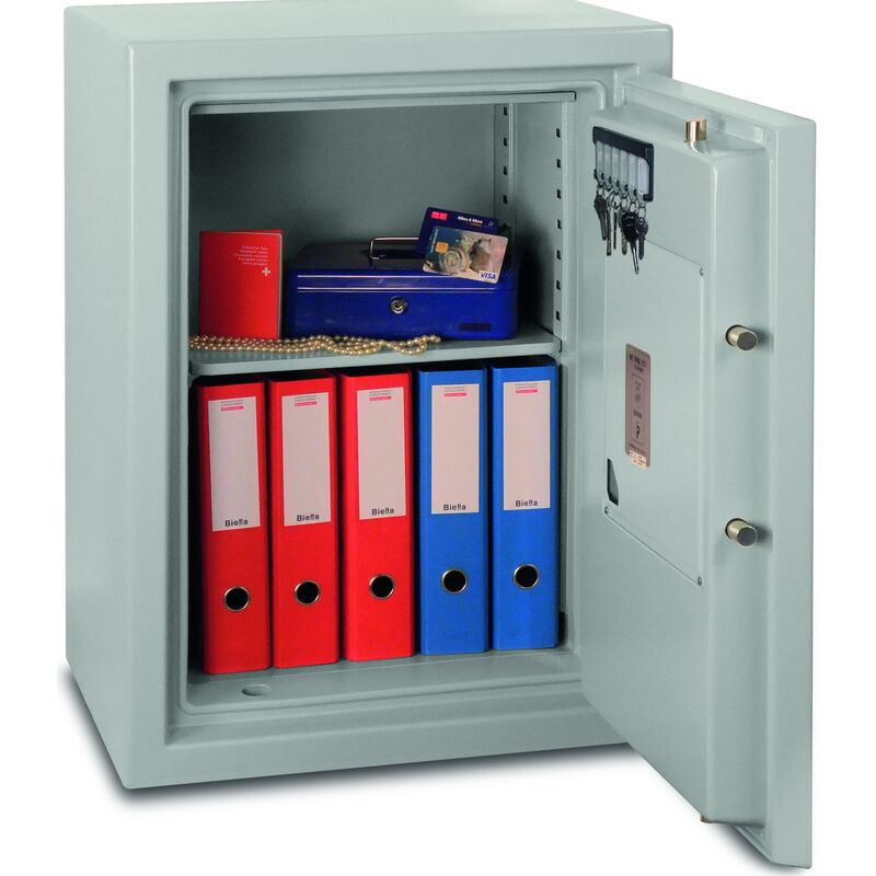 Rieffel Feuerschutztresor PaperGard 80 E, 58 x 50.7 x 79.5 cm, lichtgrau RAL 7035