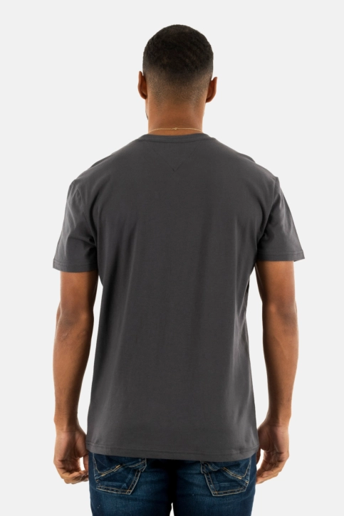 Tee shirt tommy jeans reg linear logo pt2 washed black