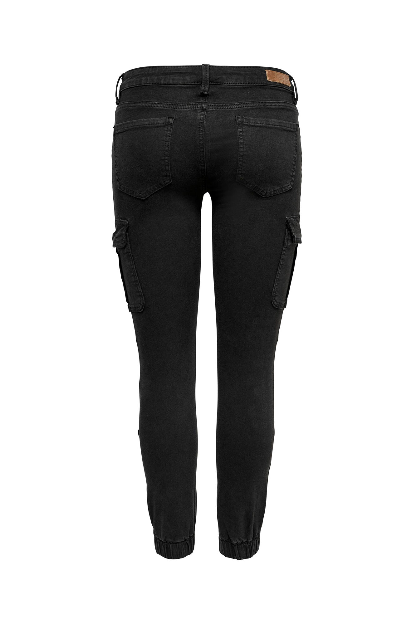 Calça jeans cargo skinny com bolsos laterais