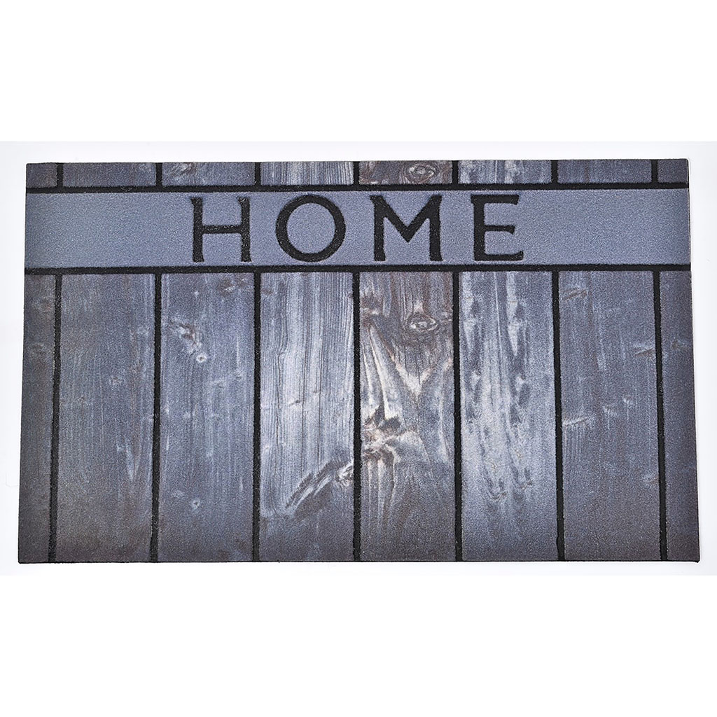 Paillasson caoutchouc effet bois gris 45x75cm
