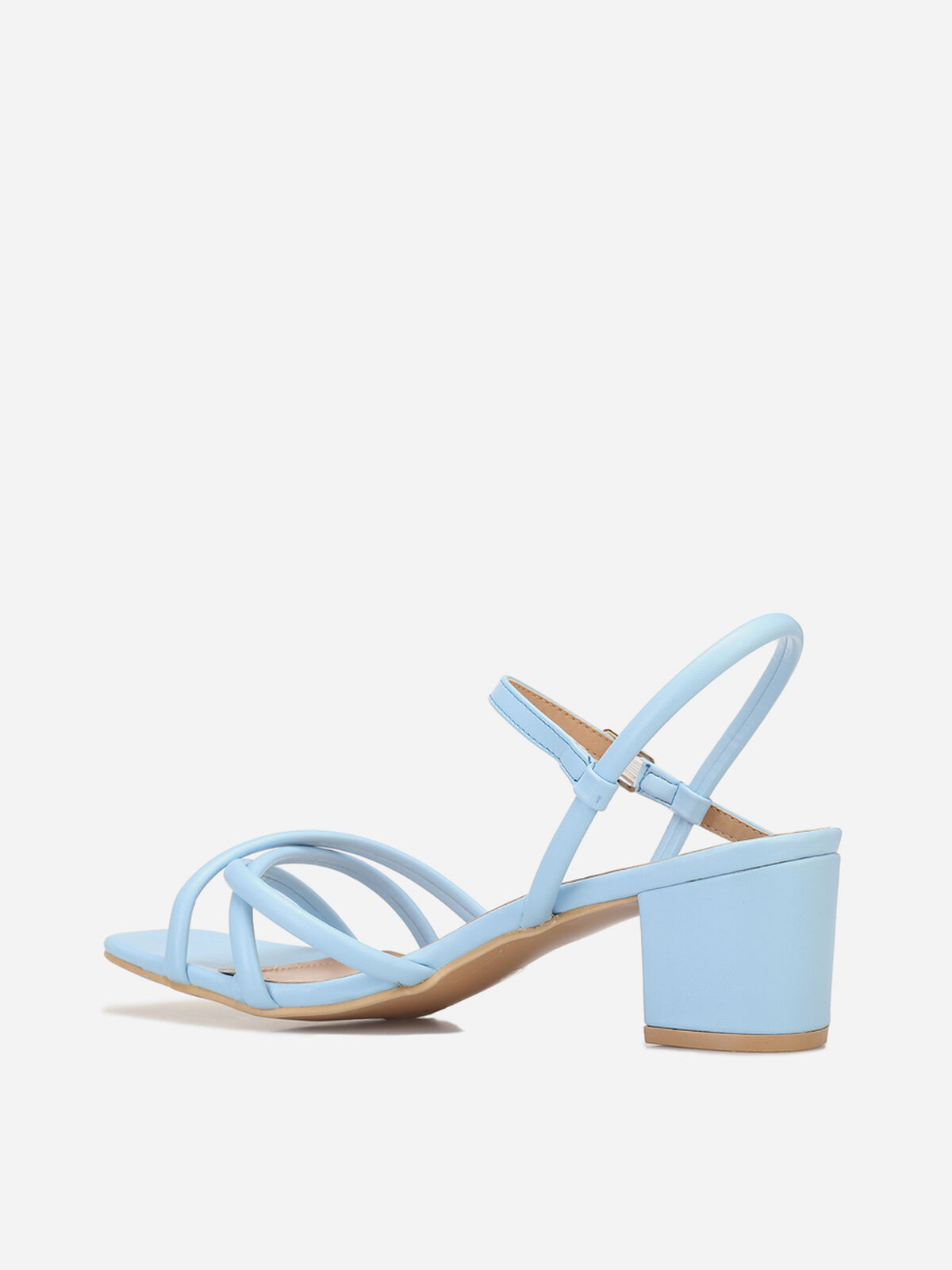 Sandales à brides multiples grandes tailles- Bleu clair
