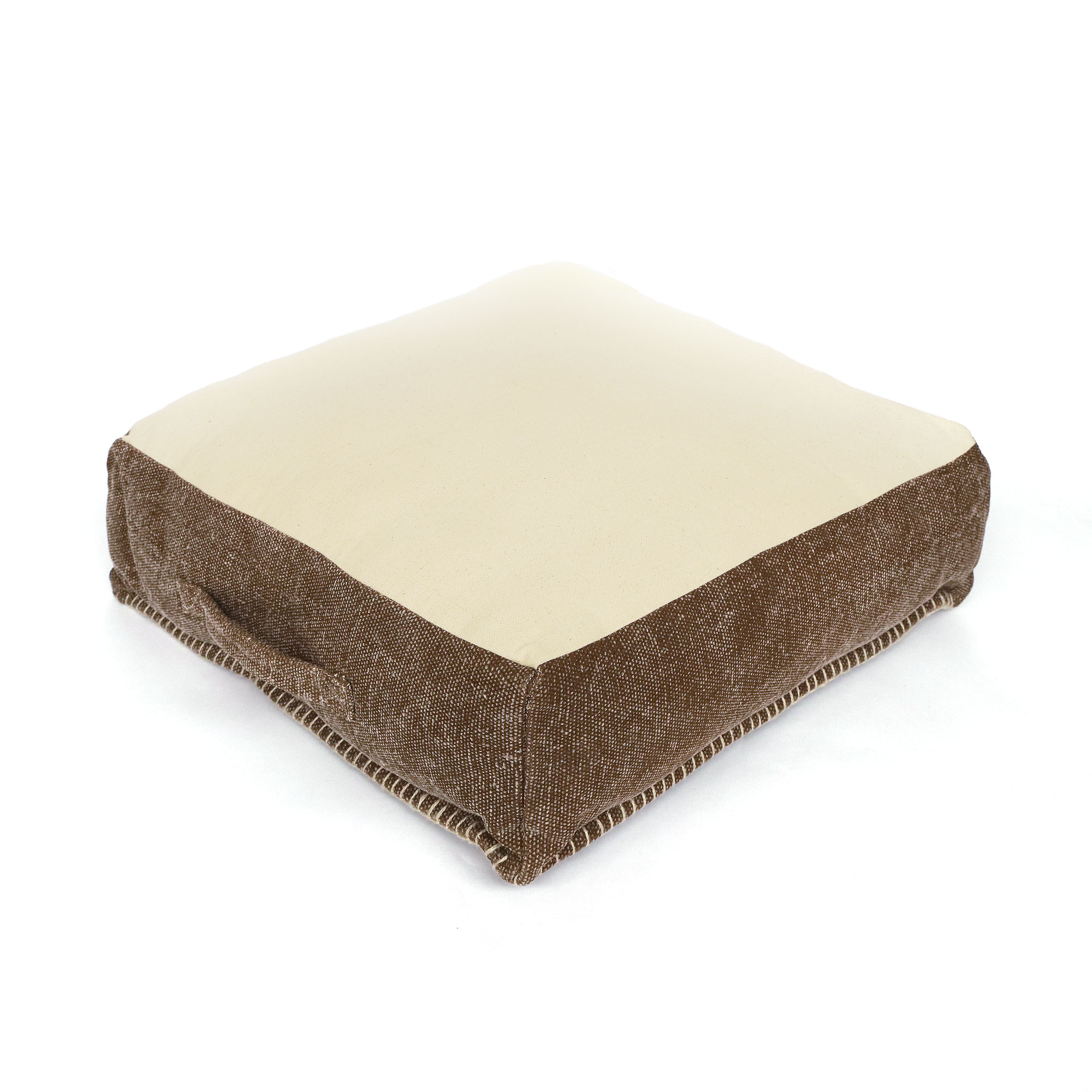 Pouf 'Decen' braun, B 60 cm, L 60 cm, H 20 cm von fischer's lagerhaus