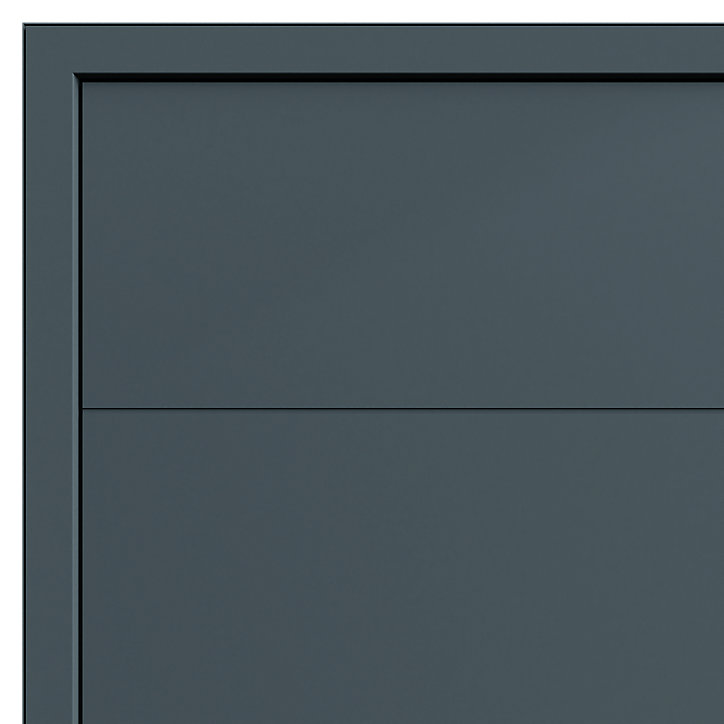 Porte d'entrée FORTIA alu gris RAL 7021 Madryn 96 x h.218 cm poussant droit