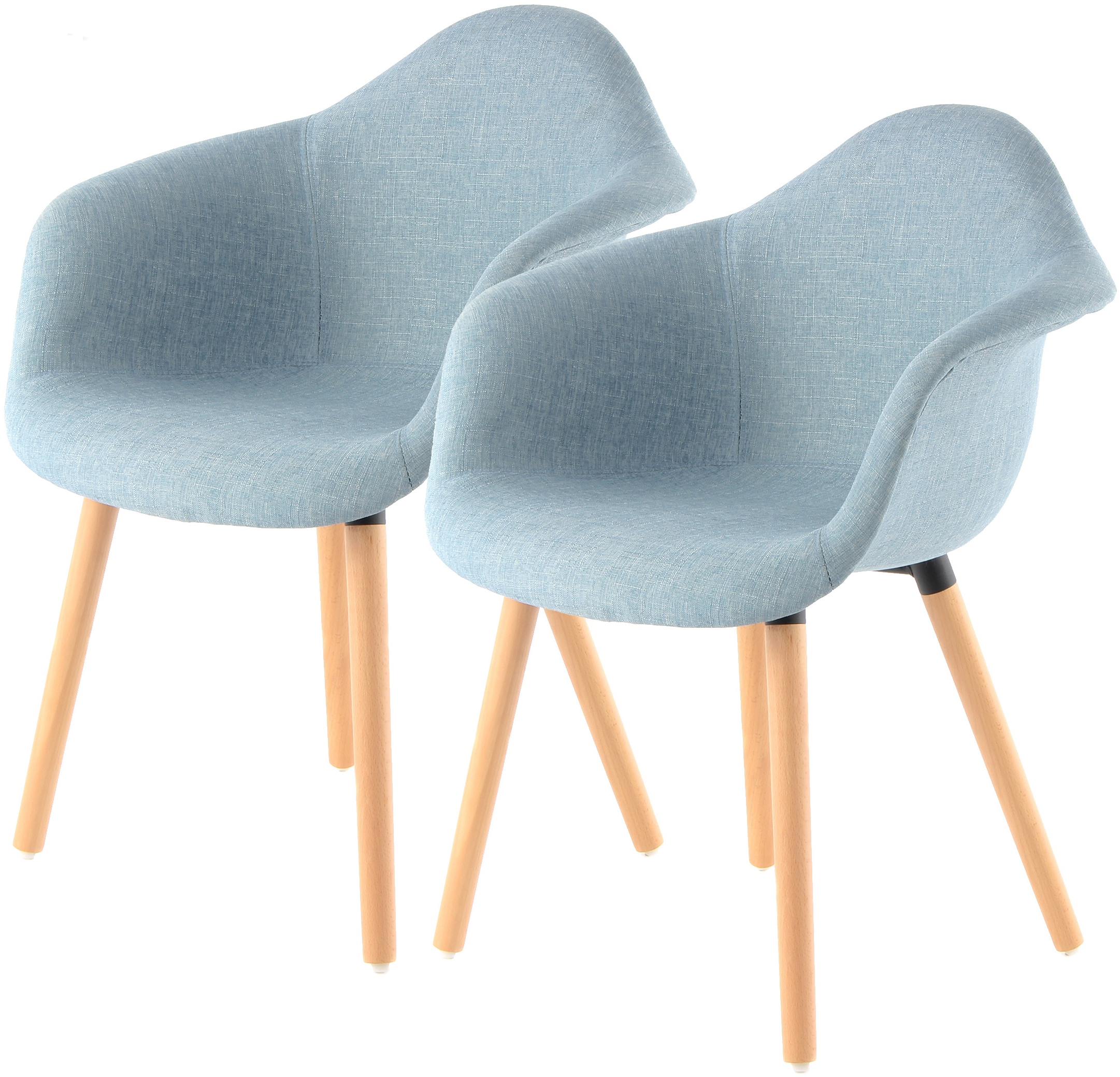 Kayoom Polsterstuhl »Stuhl Winston 325 2er-Set, weiche Sitzfläche aus Schaumstoff« (Set) 2 Stk.attraktiv, Holzbeine, weiche Sitzfläche aus Schaumstoff