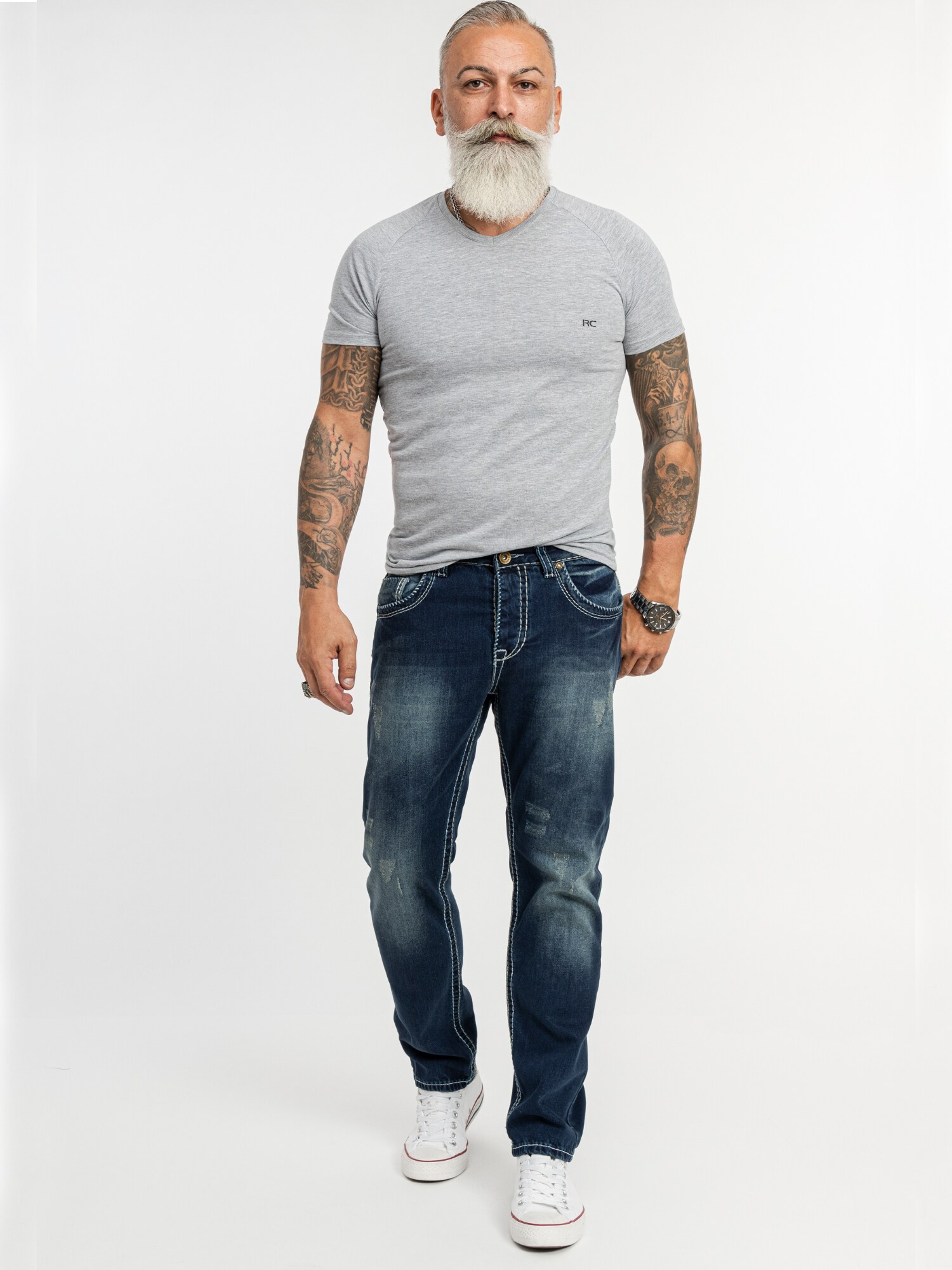 Rock Creek Jeans Comfort Fit Used-Look