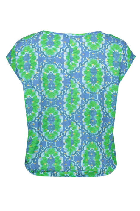 Geisha blauwe dames top