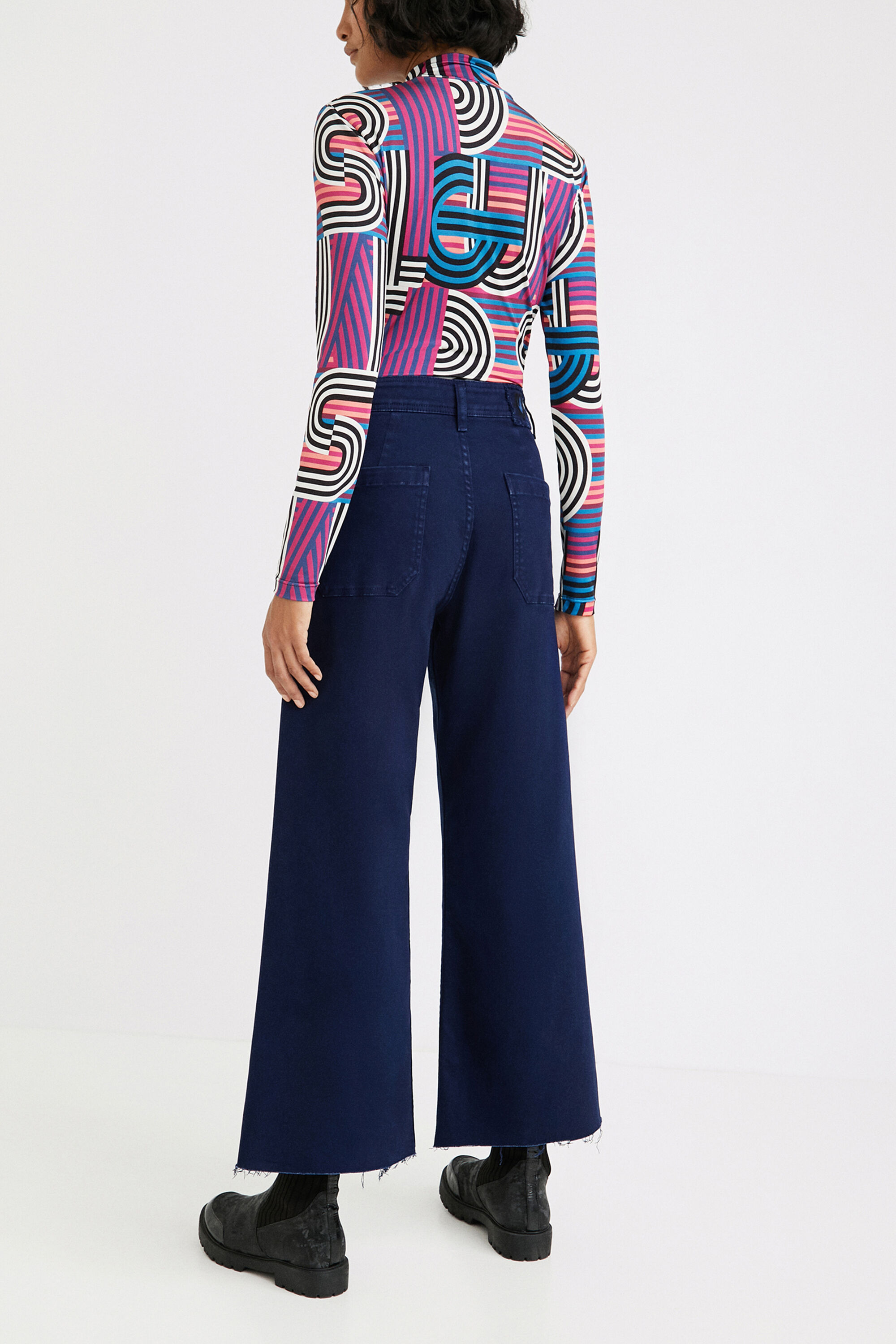 Jupe-culotte courte en jean