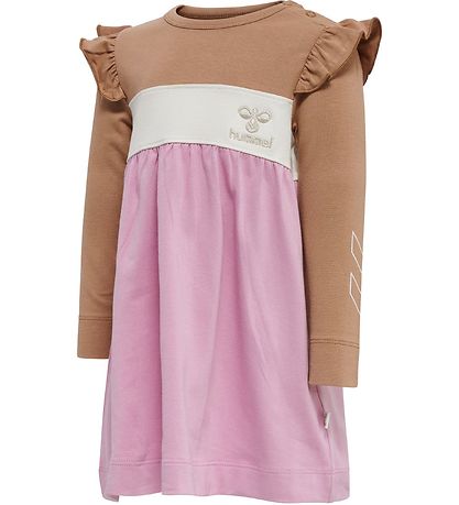 Hummel Kleid - hmlJamila - Rosa/Braun/Weiß