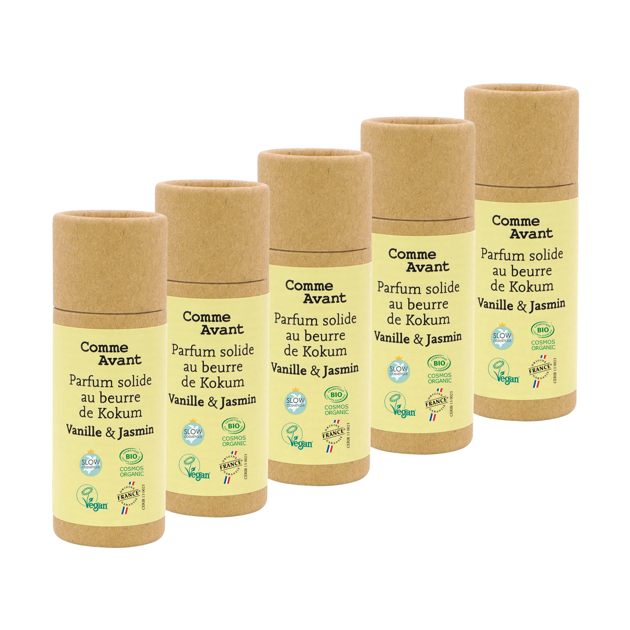 Parfum solide sucré et fruité au beurre de kokum - Version 2 - 1 parfum - 20g / Vanille & Jasmin