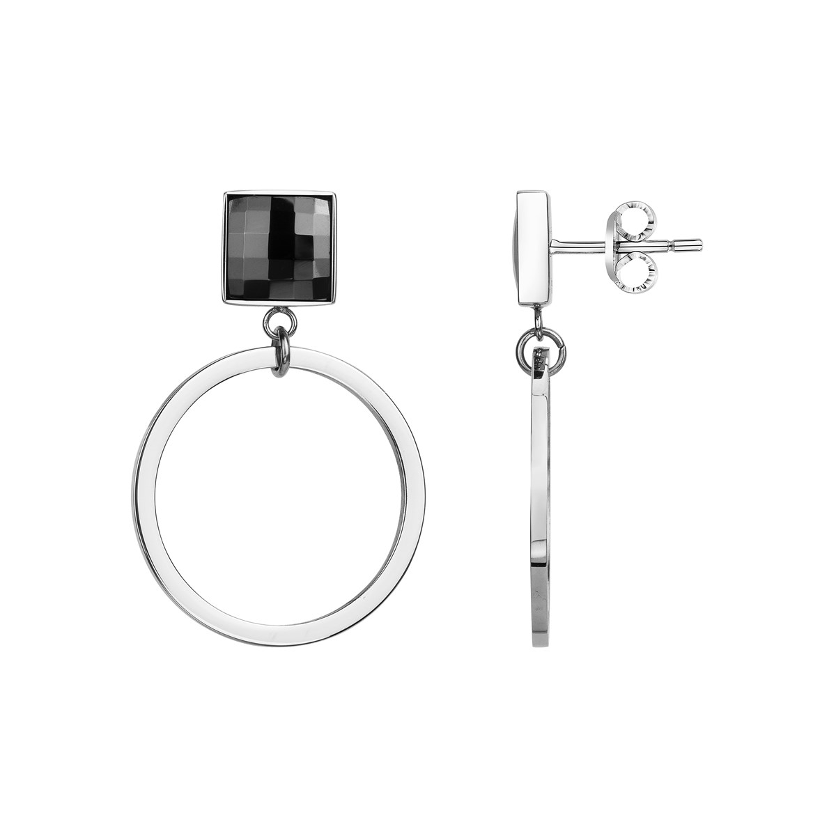 Boucles d'oreilles pendantes en Acier