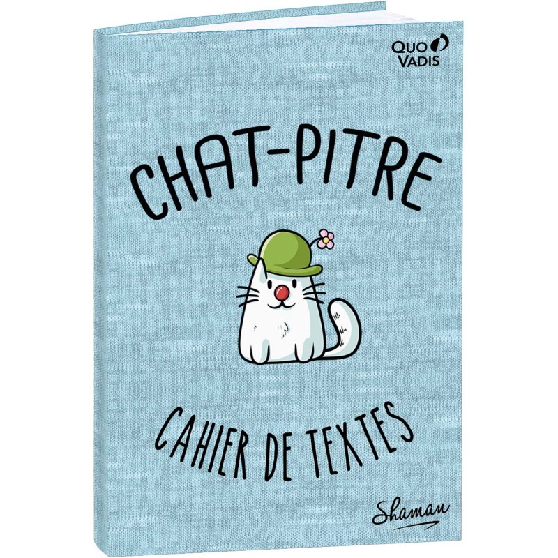 Quo Vadis - Cahier de textes - Français - Shaman - Journalier - 15x21 cm - par 4