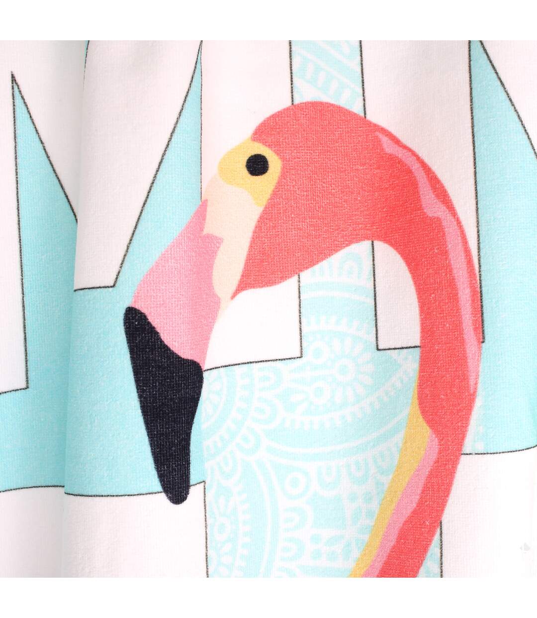 Drap de plage 100x180 cm FLAMANT ROSE multicolore