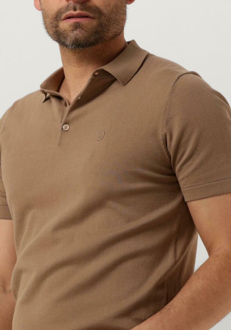 DSTREZZED bruine dstrezzed polo polo s/s cotton knit