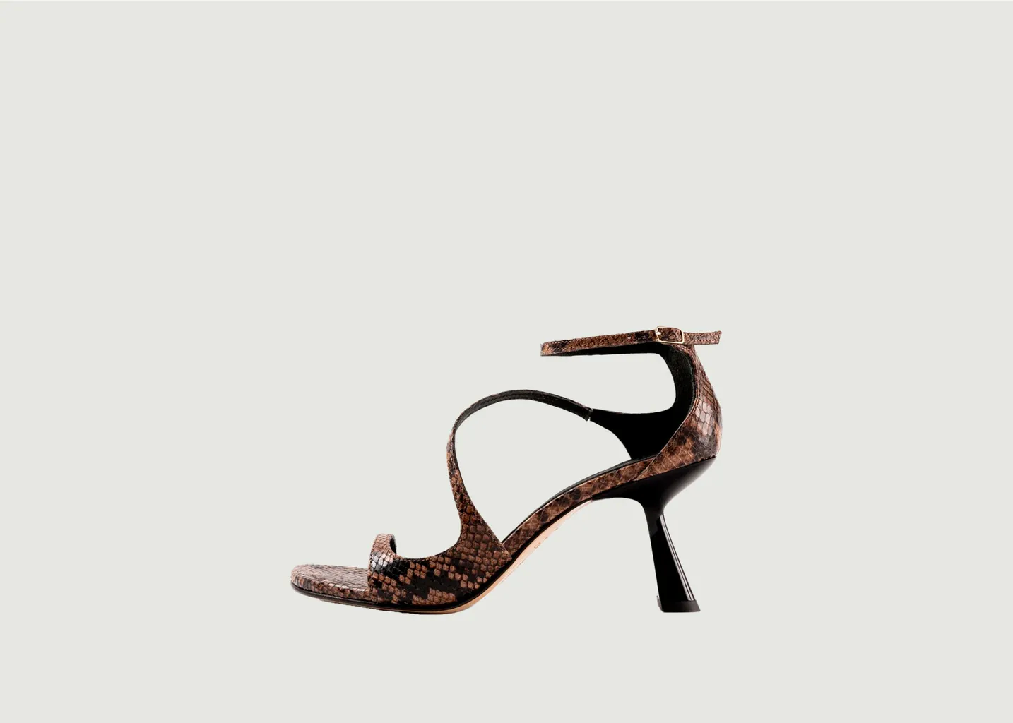 Sandales à talons en cuir effet python Dakota Souliers Martinez