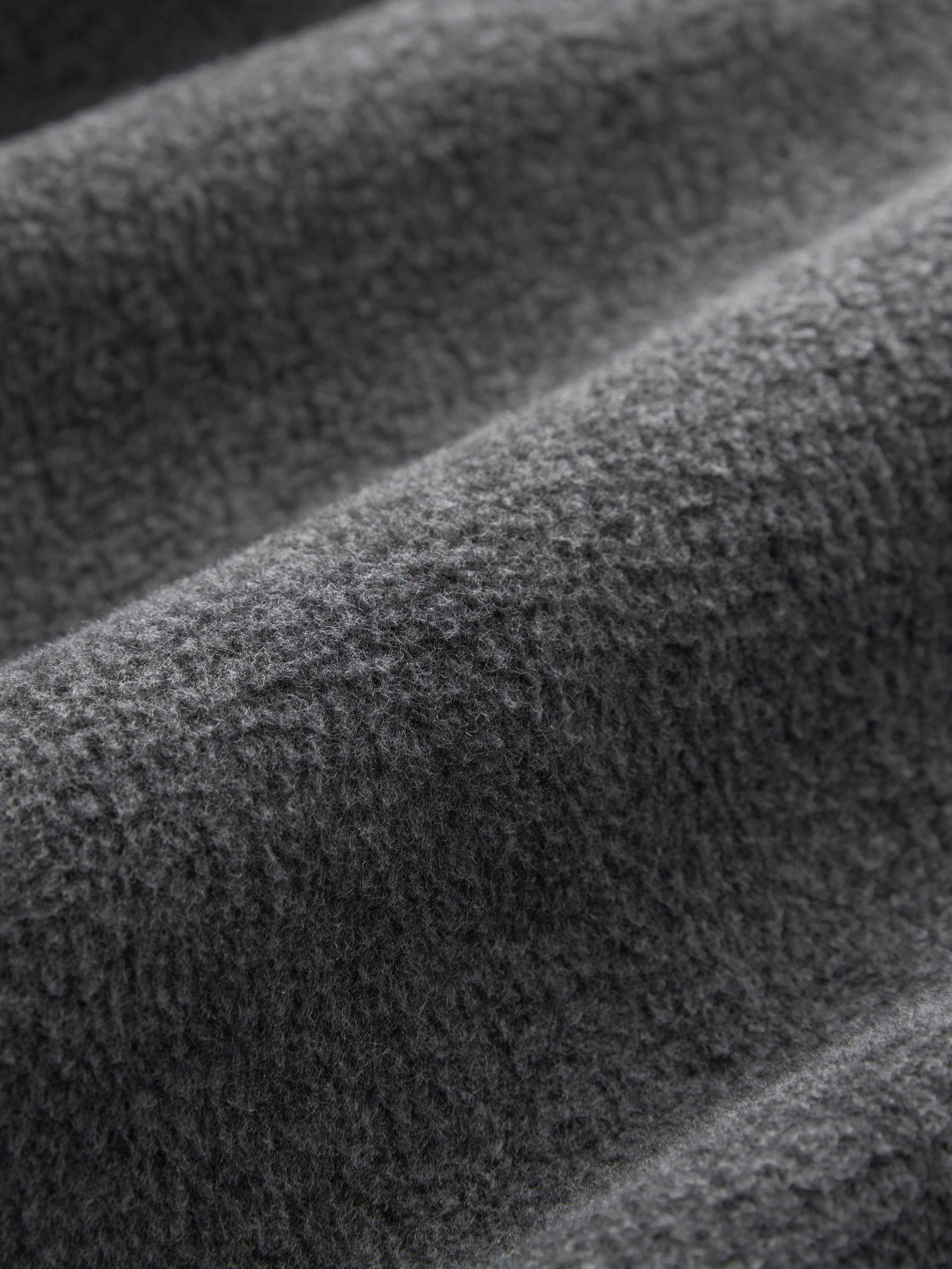 Leisteen grijs - Hoodie met geborstelde borg en fleece voering