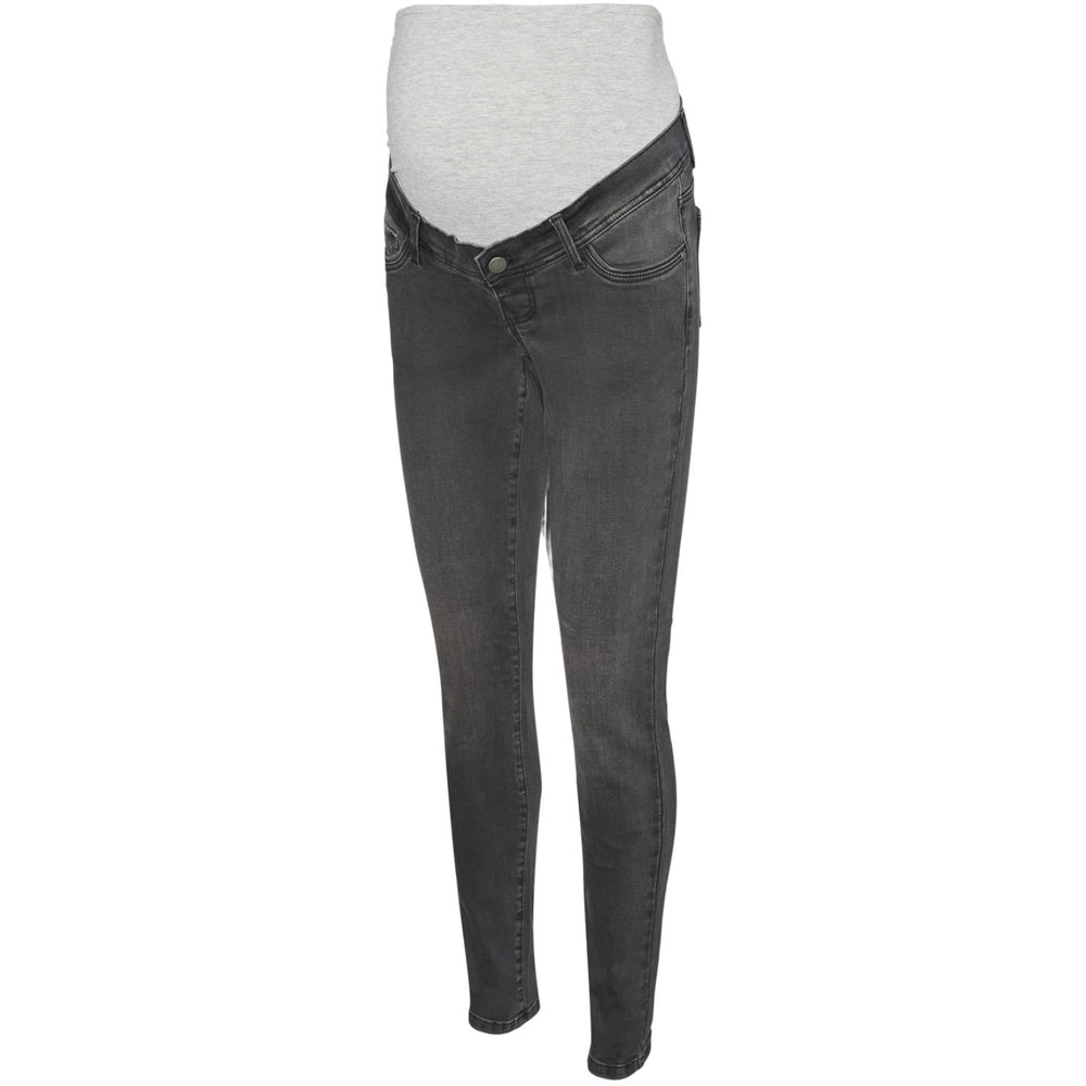 Køb Mama;licious Dark Grey Denim Mlmila Slim Dg Jeans Noos