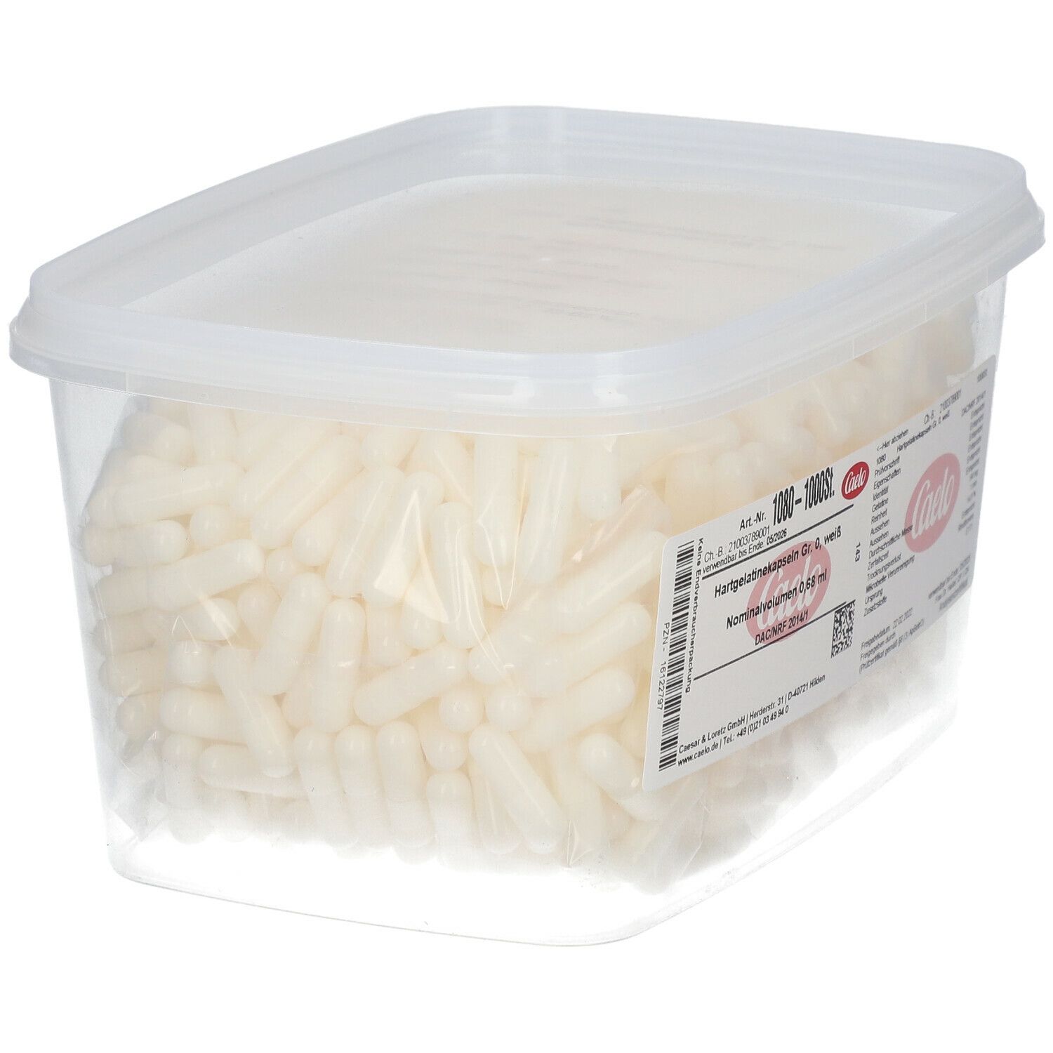 Hartgelatine Kapseln Gr. 0, weiß