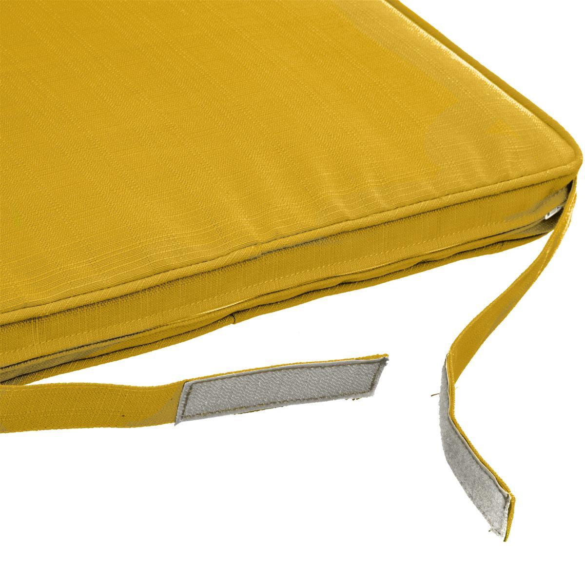 GALETTE CHAISE SCRATCH KORAI 40X40CM MOUTARDE