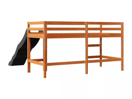 Lit mezzanine d'enfants sans matelas 80x200 cm bois pin massif