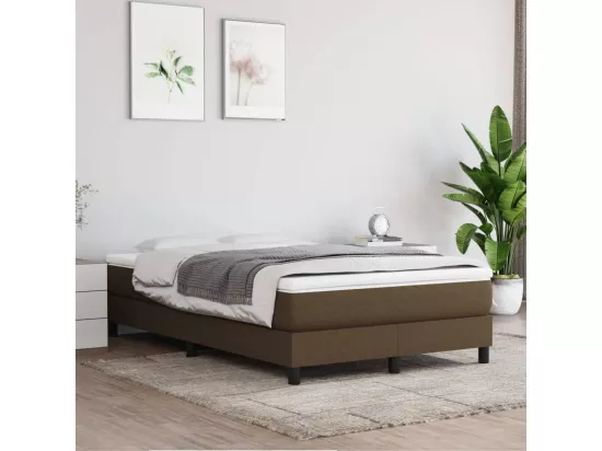 Sommier à lattes de lit Marron foncé 120x200 cm Tissu