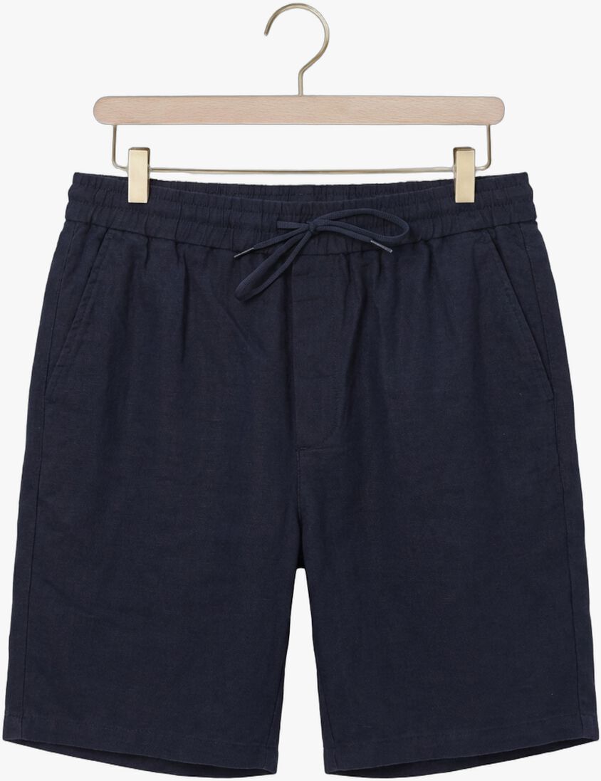 donkerblauwe les deux korte broek otto linen shorts