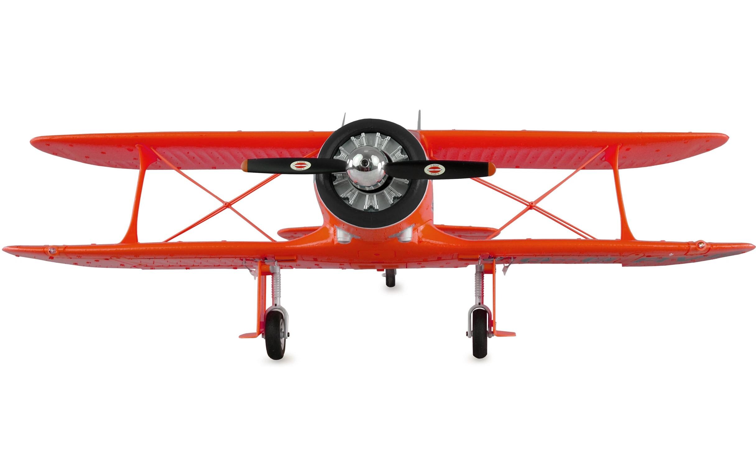 Motorflugzeug AMXflight Beech D17s Rot, 3D, 6G, RTF<br>3D/6G-Gyro fertig eingebaut: Somit voll einsteigertauglich samt zusätzlicher Anschlüsse am Empfänger für S-Bus und DSM-Empfänger